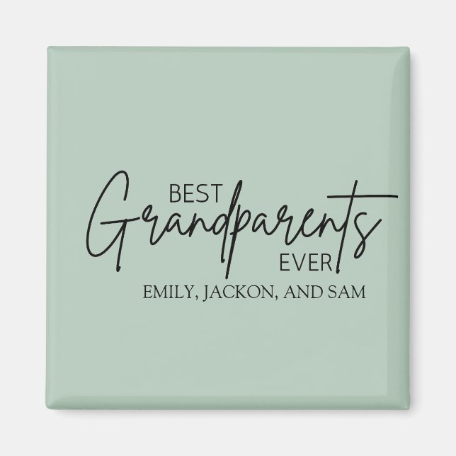 Modern Minimalist Best Grandparents Ever Magnet (Front)