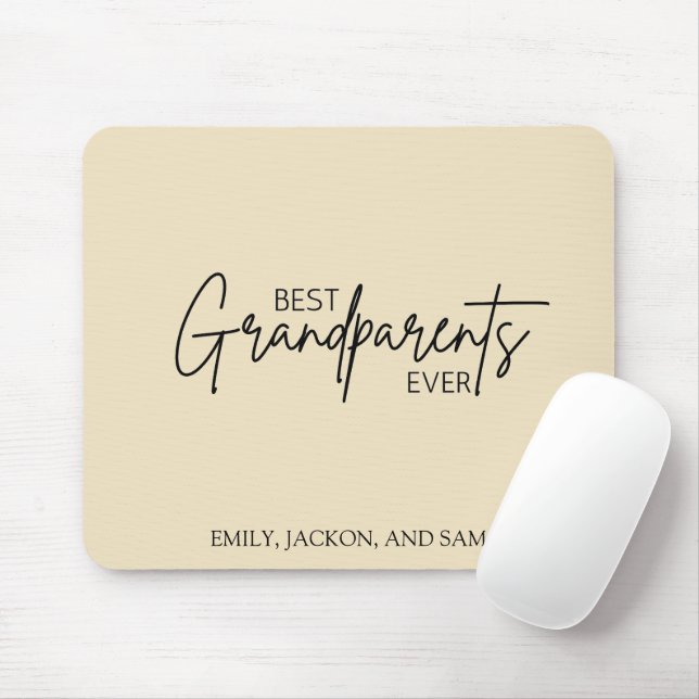 Modern Minimalist Best Grandparents Ever Mouse Pad (With Mouse)