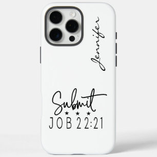 Modern Minimalist Bible Verse Job 22:21 iPhone 16 Pro Max Case
