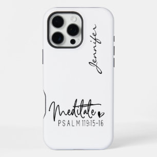 Modern Minimalist Bible Verse Psalm iPhone 16 Pro Max Case
