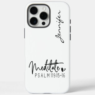 Modern Minimalist Bible Verse Psalm iPhone 16 Pro Max Case