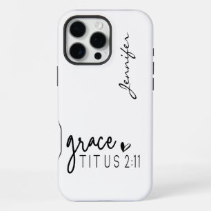 Modern Minimalist Bible Verse Titus 2:11 iPhone 16 Pro Max Case