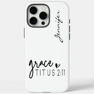 Modern Minimalist Bible Verse Titus 2:11 iPhone 16 Pro Max Case