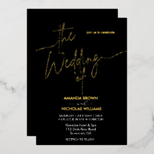Modern Minimalist Black and Gold Wedding