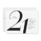 Modern minimalist black and white 21st birthday