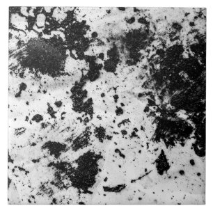 Modern Minimalist Black and White Abstract Pattern Ceramic Tile