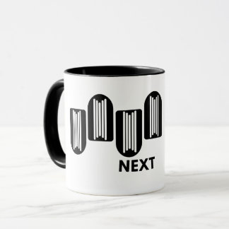Modern Minimalist Black and White Geometric Shape Mug