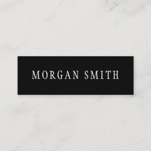 Modern Minimalist Black and White Mini Business Card