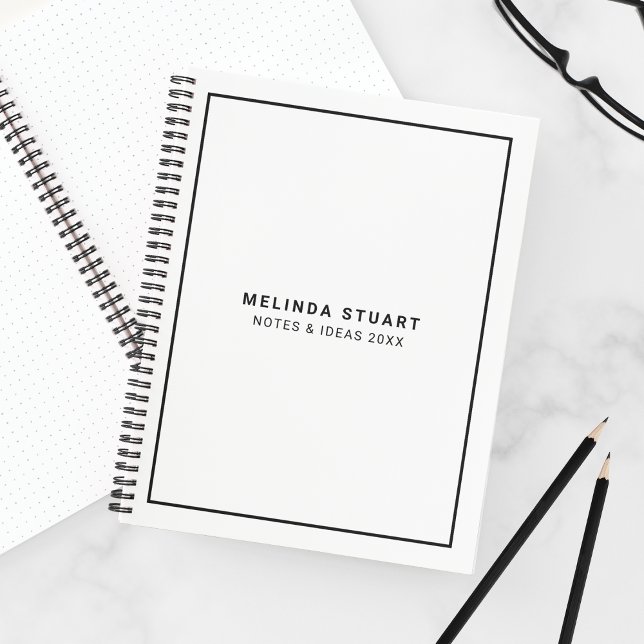 Modern Minimalist Black and White Notebook (Creator Uploaded)