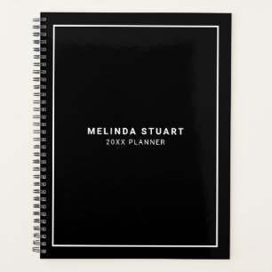 Modern Minimalist Black and White Planner