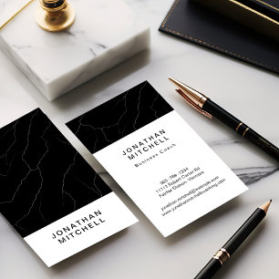 Modern Minimalist Black and White Professional Business Card
