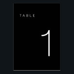 Modern Minimalist Black and White Table Number 1<br><div class="desc">This Modern Minimalist Table Number is perfect for wedding table numbers or any table number party needs! Fully customisable!</div>