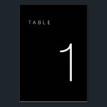 Modern Minimalist Black and White Table Number 1<br><div class="desc">This Modern Minimalist Table Number is perfect for wedding table numbers or any table number party needs! Fully customisable!</div>