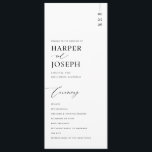 Modern Minimalist Black and White Unique Wedding Program<br><div class="desc">Step into the elegance of simplicity with our Modern Minimalist Black and White Unique Wedding Program. Designed for couples who cherish sophistication without the frills, this program template features a chic, elegant minimalist design that gracefully guides your guests through your special day. From a traditional Christian church wedding to a...</div>