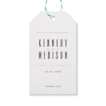 Modern Minimalist Black and White Wedding Favour