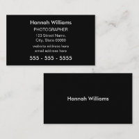 Modern Minimalist Black Business Card