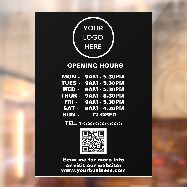 Modern Minimalist Black Business Logo QR Code  (Sheet 2)