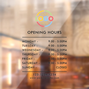 Modern Minimalist Black Business Opening Hours