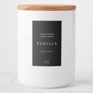 Modern Minimalist Black Candle Label