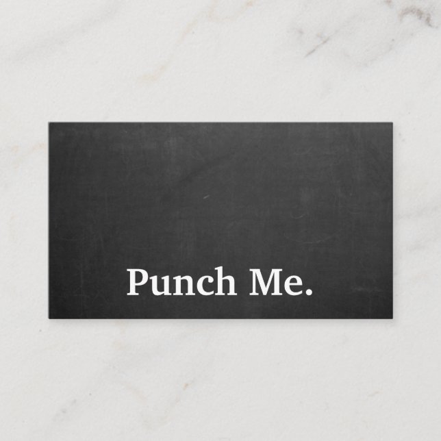 Modern Minimalist Black Chalkboard Loyalty Card (Front)