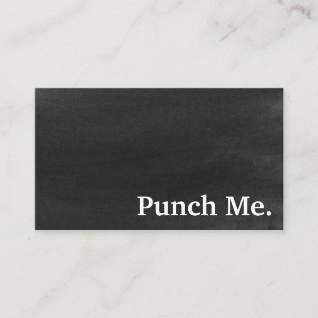 Modern Minimalist Black Chalkboard Loyalty Card (Front)