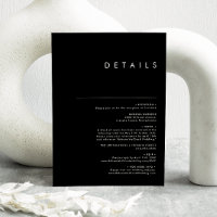 Modern Minimalist | Black Details Enclosure Card