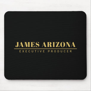 Modern Minimalist Black Gold Professional Trendy Mouse Pad