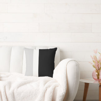 Modern Minimalist Black, Grey, And White Stripes   Cushion
