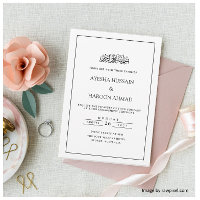Modern Minimalist Black Script Engagement Party