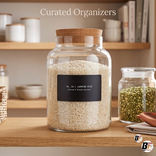 Modern Minimalist Black Typewriter Pantry (Order Now )