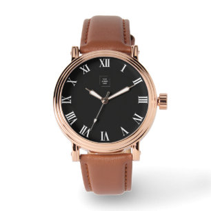 Modern Minimalist Black Watch Logo Promo Design