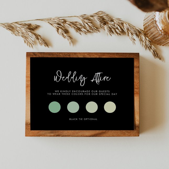 Modern minimalist black Wedding attire Enclosure Card (Creator Uploaded)