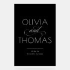 Modern Minimalist Black Wedding Welcome