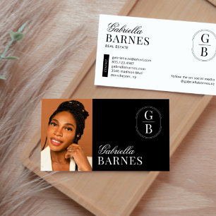 Modern Minimalist Black & White Bold Business Card