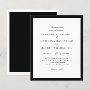 Modern Minimalist Black & White Elegant Wedding