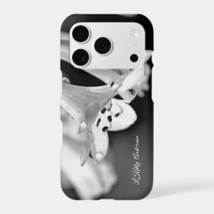 Modern Minimalist Black & White Flower with ursign