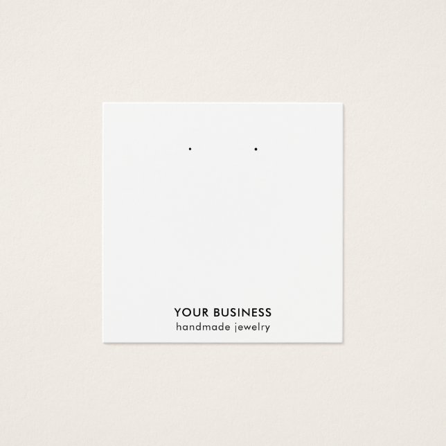 Modern Minimalist Black White Jewellery Display Ca (Front)