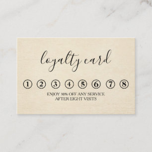 Modern Minimalist Black & White Loyalty Card