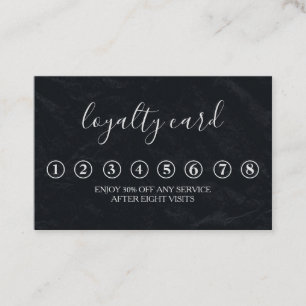 Modern Minimalist Black & White Loyalty Card