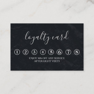 Modern Minimalist Black & White Loyalty Card