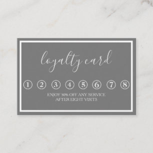 Modern Minimalist Black & White Loyalty Card
