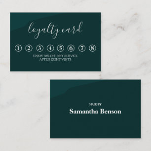 Modern Minimalist Black & White Loyalty Card