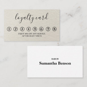 Modern Minimalist Black & White Loyalty Card