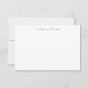 Modern Minimalist Black White Playful Typography Thank You Card