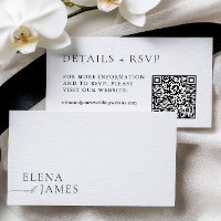 Modern Minimalist Black & White Wedding Website 