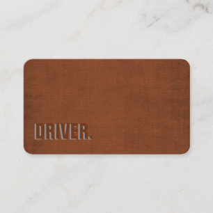 Modern Minimalist Blackboard DRIVER Professional Business Card