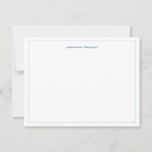 Modern Minimalist Blue All Caps Typography Card