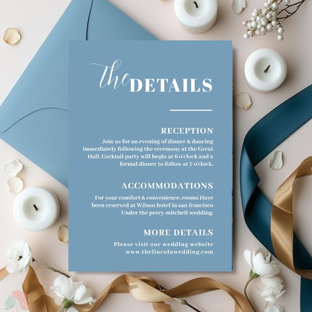 Modern Minimalist blue details Enclosure Card (Creator Uploaded)