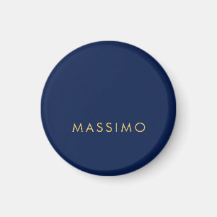 Modern Minimalist Blue Gold Professional Trendy Magnet