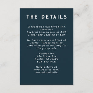 Modern Minimalist Blue Teal Enclosure Card